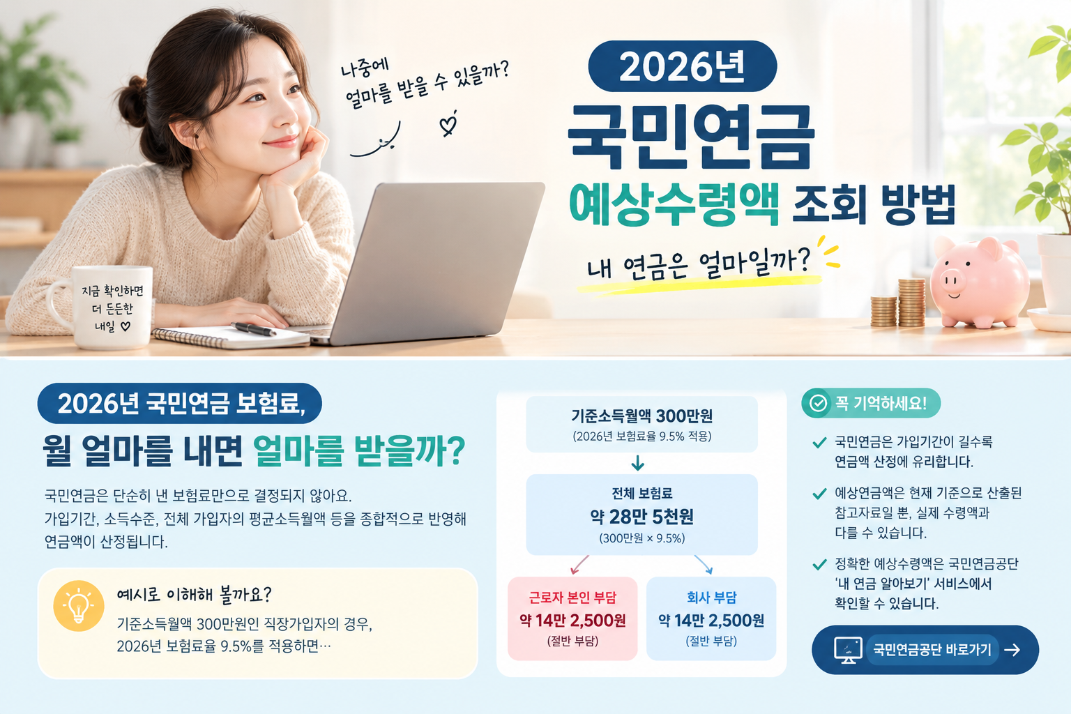 2026 국민연금 예상수령액 조회방법 l 내 예상 수령액은 얼마일까?